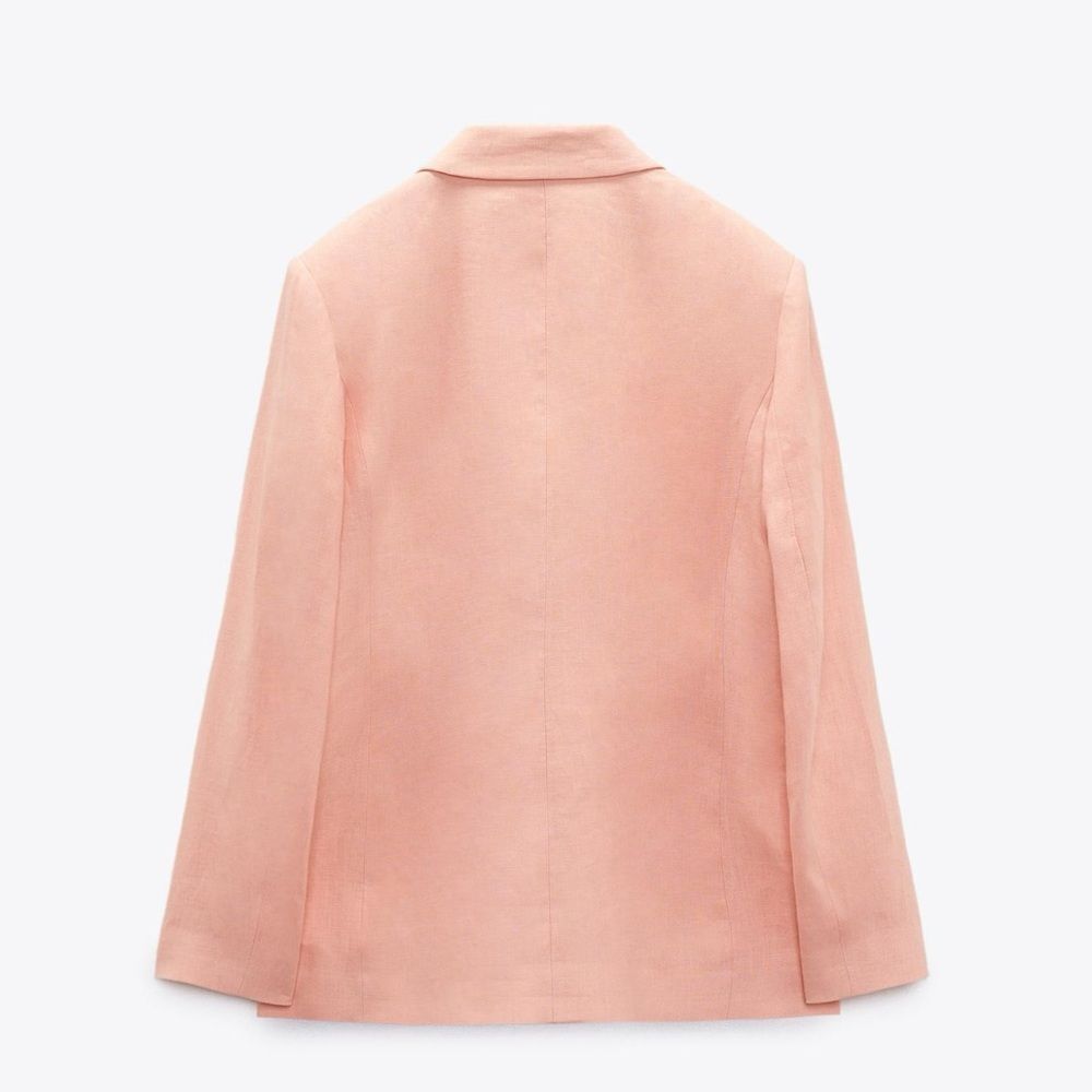 NWT ZARA LINEN BLAZER - Picture 2 of 9